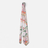 Romantische rosa Aquarellmalerei Krawatte (Rückseite)