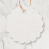 Romantische Rosa Blume & Blätter Geschenkanhänger (Rückseite)