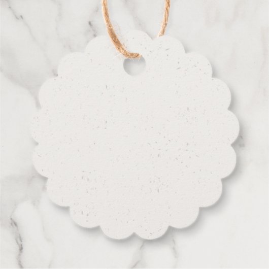 Romantische Rosa Blume & Blätter Geschenkanhänger (Rückseite)