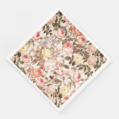 Romantische rosa Blume der Vintagen Rose Serviette (Ecke)