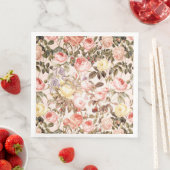 Romantische rosa Blume der Vintagen Rose Serviette (Beispiel)