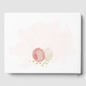 Romantische Rosa-Blume Goldhochzeit Gästebuch (Rückseite)