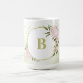 Romantische rosa Blume Kaffeetasse (Mittel)