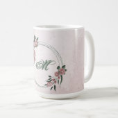 Romantische rosa Blume Kaffeetasse (VorderseiteRechts)