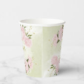 Romantische rosa Blume Pappbecher (Rechts)