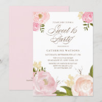 Romantische Rosa Blume Süß 16 Party