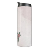 Romantische rosa Blume Thermosbecher (Nach rechts gedreht)