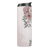 Romantische rosa Blume Thermosbecher (Nach links gedreht)