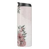 Romantische rosa Blume Thermosbecher (Nach rechts gedreht)