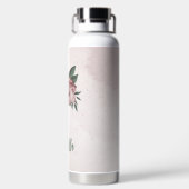 Romantische rosa Blume Trinkflasche (Rückseite)