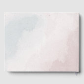 Romantische rosa Blumen Grüne Hochzeit Gästebuch (Rückseite)