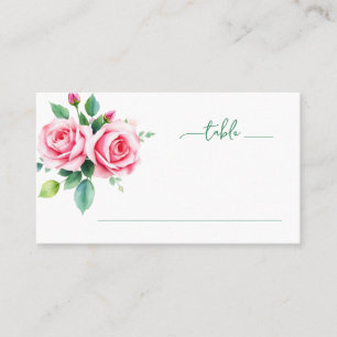 Romantische Rosa Blumen Minimalistische Rosen Platzkarte