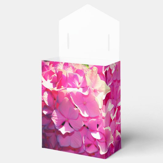 Romantische rosa, blumengeschmückte, elegante Hydr Geschenkschachtel (Geöffnet)