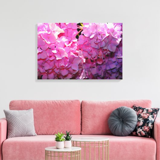 Romantische rosa, blumengeschmückte, elegante Hydr Leinwanddruck (Insitu (Wohnzimmer))