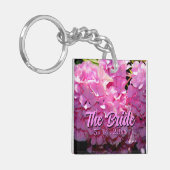 Romantische rosa, blumengeschmückte, elegante Hydr Schlüsselanhänger (Vorderseite links)