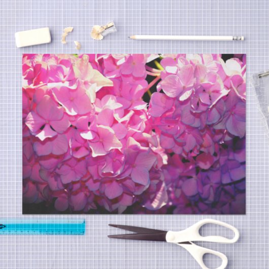 Romantische rosa, blumengeschmückte, elegante Hydr Seidenpapier (Handwerk)