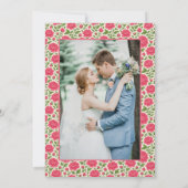 Romantische rosa Blumenhochzeit rettet das Datum Save The Date (Rückseite)