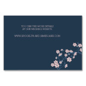 Romantische rosa Blumenkarten für Hochzeiten Tischnummer (Rückseite)