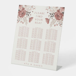 Romantische Rosa Blumenstühle Sockelschild