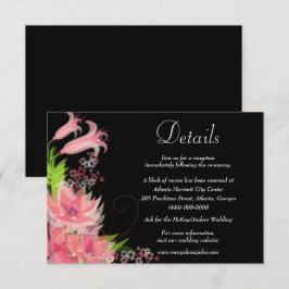 Romantische Rosa Blumenzwiebeldetails Begleitkarte