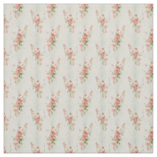 Romantische rosa Blüten mit Vintager Ruhe Stoff
