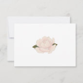 Romantische rosa Blütenblütenhochzeit RSVP Karte (Rückseite)