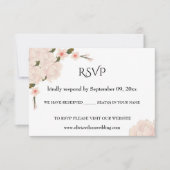 Romantische rosa Blütenblütenhochzeit RSVP Karte (Vorderseite)
