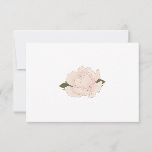 Romantische rosa Blütenblütenhochzeit RSVP Karte (Rückseite)