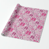 Romantische rosa Bögen und Rose Geschenkpapier (Ungerollt)