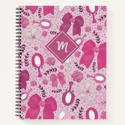 Romantische rosa Bögen und Rose Notizblock (Vorderseite)