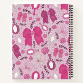 Romantische rosa Bögen und Rose Notizblock (Rückseite)