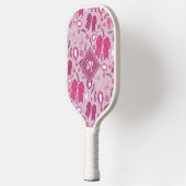 Romantische rosa Bögen und Rose Pickleball Schläger (Links)