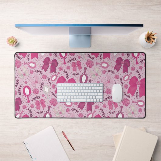 Romantische rosa Bögen und Rose Schreibtischunterlage (Büro 1)