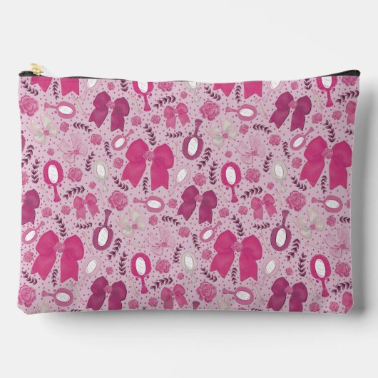 Romantische rosa Bögen und Rose Zubehörtasche (Vorderseite)