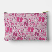 Romantische rosa Bögen und Rose Zubehörtasche (Rückseite)