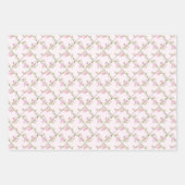 Romantische Rosa Cabbage-Rose | Shabby-Hütte Geschenkpapier Set (Vorderseite 3)