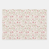 Romantische rosa Creme-Blume Geschenkpapier Set (Vorderseite 2)