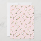 Romantische Rosa Creme Rose Blumenkohl Brautparty Einladung (Rückseite)