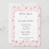 Romantische Rosa Creme Rose Blumenkohl Brautparty Einladung (Vorderseite)