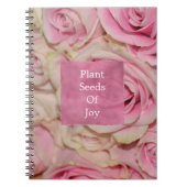 Romantische Rosa Creme Rose Hochzeit Notizblock (Vorderseite)