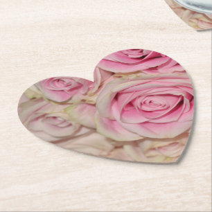 Romantische rosa Creme-Rose Untersetzer