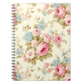 Romantische Rosa Englische Rose auf blassgelb Notizblock (Vorderseite)