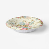 Romantische Rosa Englische Rose auf blassgelb Pappteller (Gewinkelt)