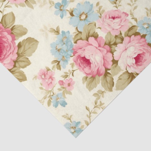 Romantische Rosa Englische Rose auf blassgelb Seidenpapier (Detail)