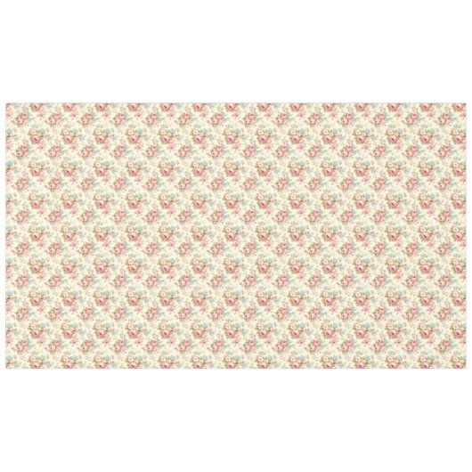 Romantische Rosa Englische Rose auf blassgelb Tischdecke (Vorderseite (Horizontal))