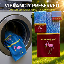 Romantische rosa Flamingos mit denim Textur .rot