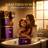 Romantische rosa Flamingos mit Herbstblättern Badhandtuch Set