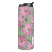 Romantische rosa Garten-Blume botanisch irgendein Thermosbecher (Nach links gedreht)