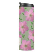 Romantische rosa Garten-Blume botanisch irgendein Thermosbecher (Nach rechts gedreht)