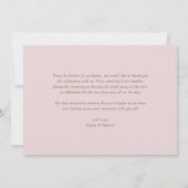 Romantische Rosa-Garten-Rose Botanische Hochzeit Dankeskarte (Rückseite)